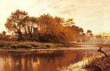 Famous Thames Paintings - The Last Gleam, Wargrave on Thames